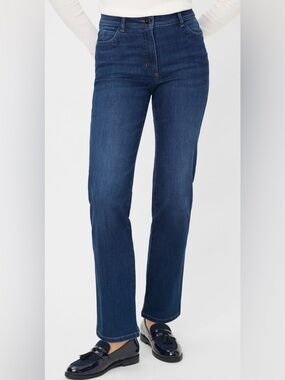 Olsen Mona Straight Stretch Classic Jeans in Dark Blue